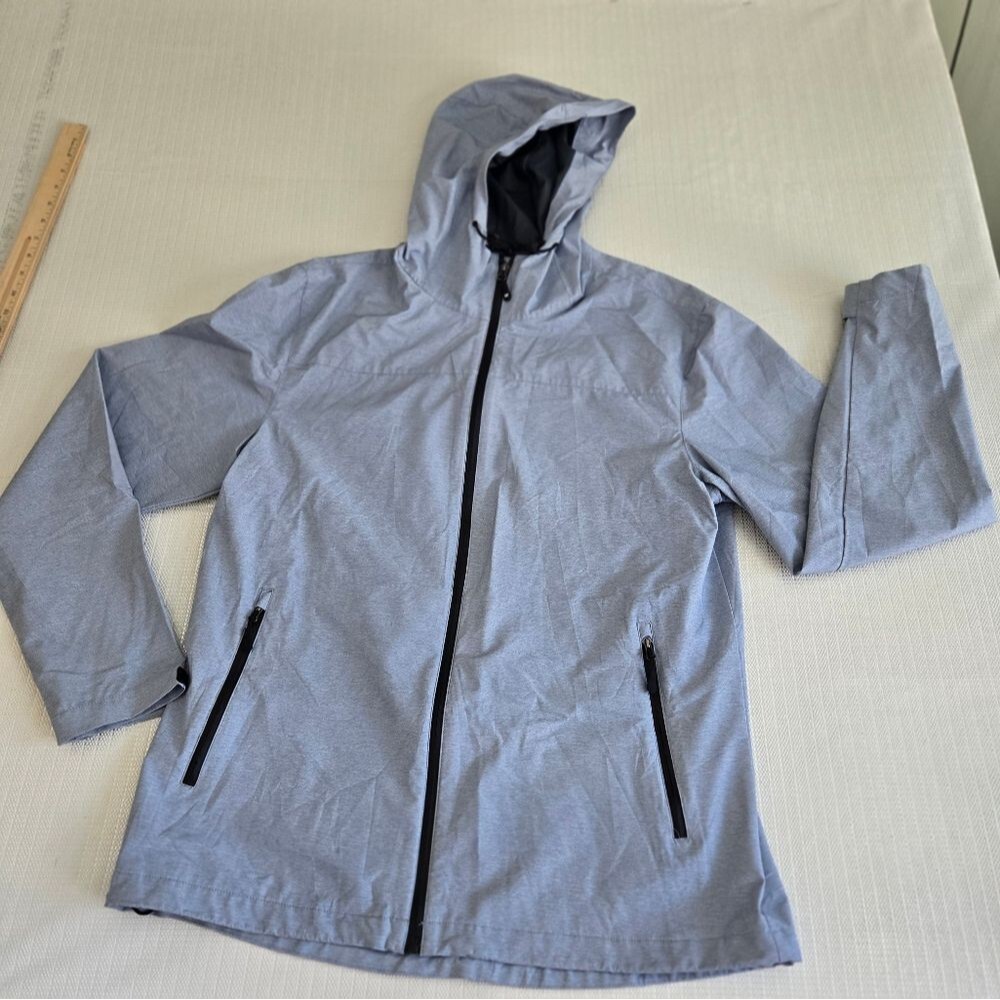 32 Degrees Cool Hooded Anorak Wind Jacket Women's Medium Spandex Light Blue
